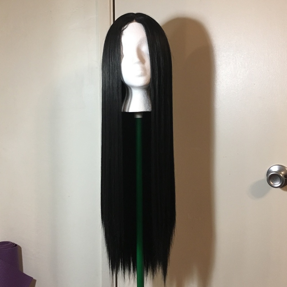 Black lace front wig
